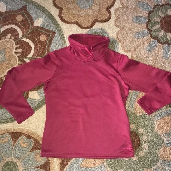 EUC WOMENS MEDIUM MERRELL CUTE COWLNECK SWEATER - Picture 3 of 8